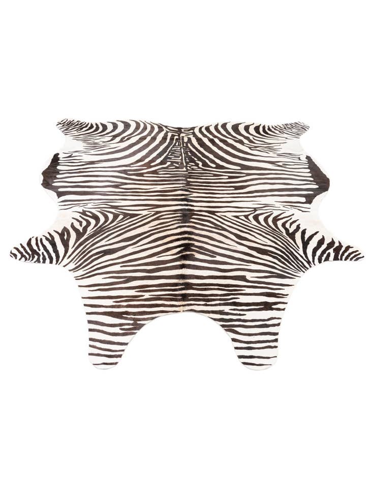 Detail image of 6' 3 x 7' Cowhide Leather Freeform Rug