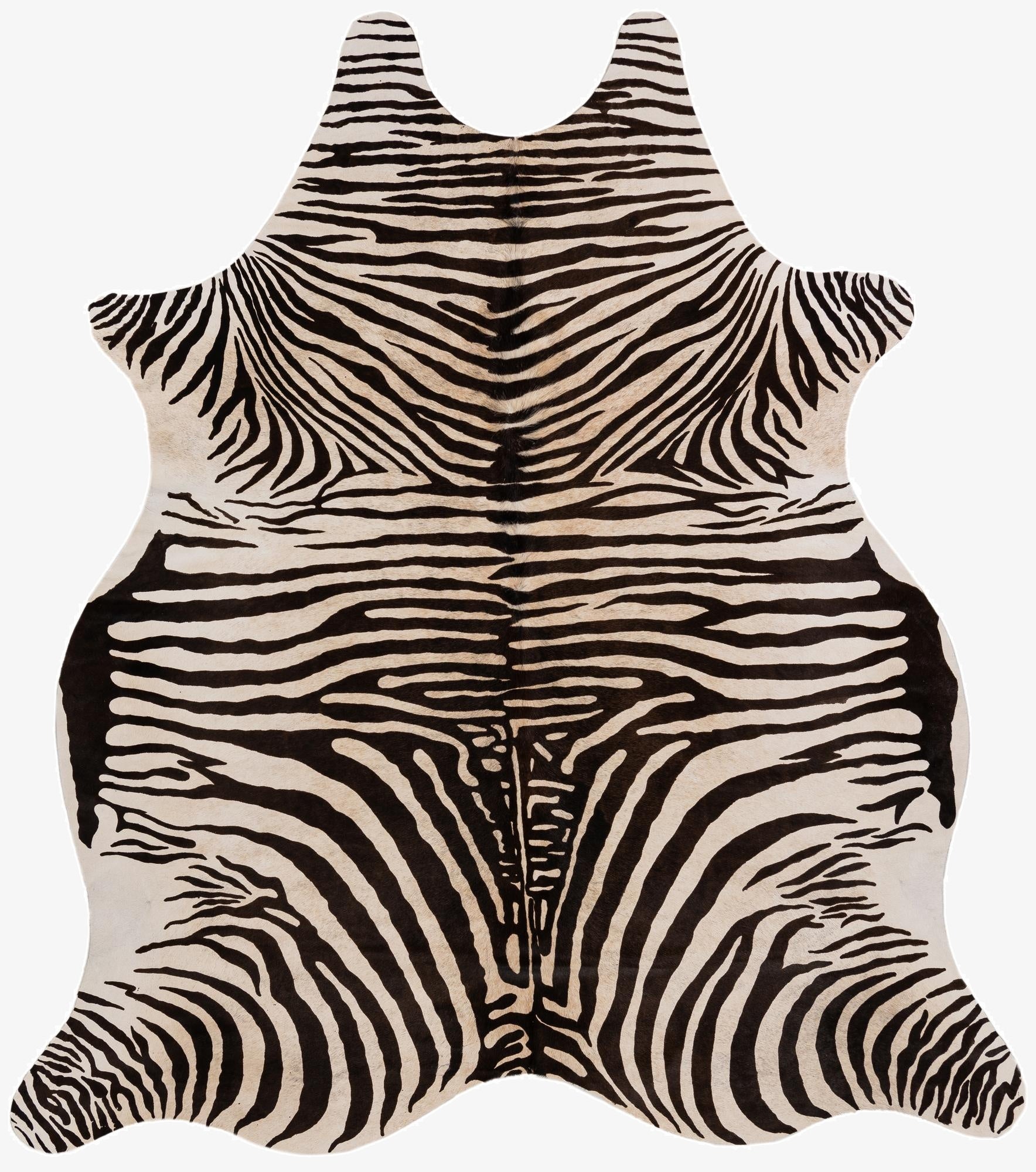 6' 3 x 7' Cowhide Leather Freeform Rug