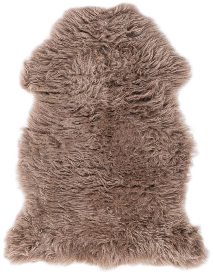 Detail image of 1' 10 x 3' Natural Sheepskin Freeform Rug