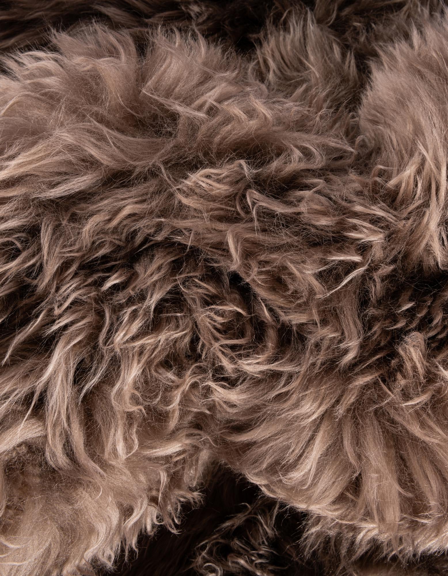 1' 10 x 6' Natural Sheepskin Freeform Rug
