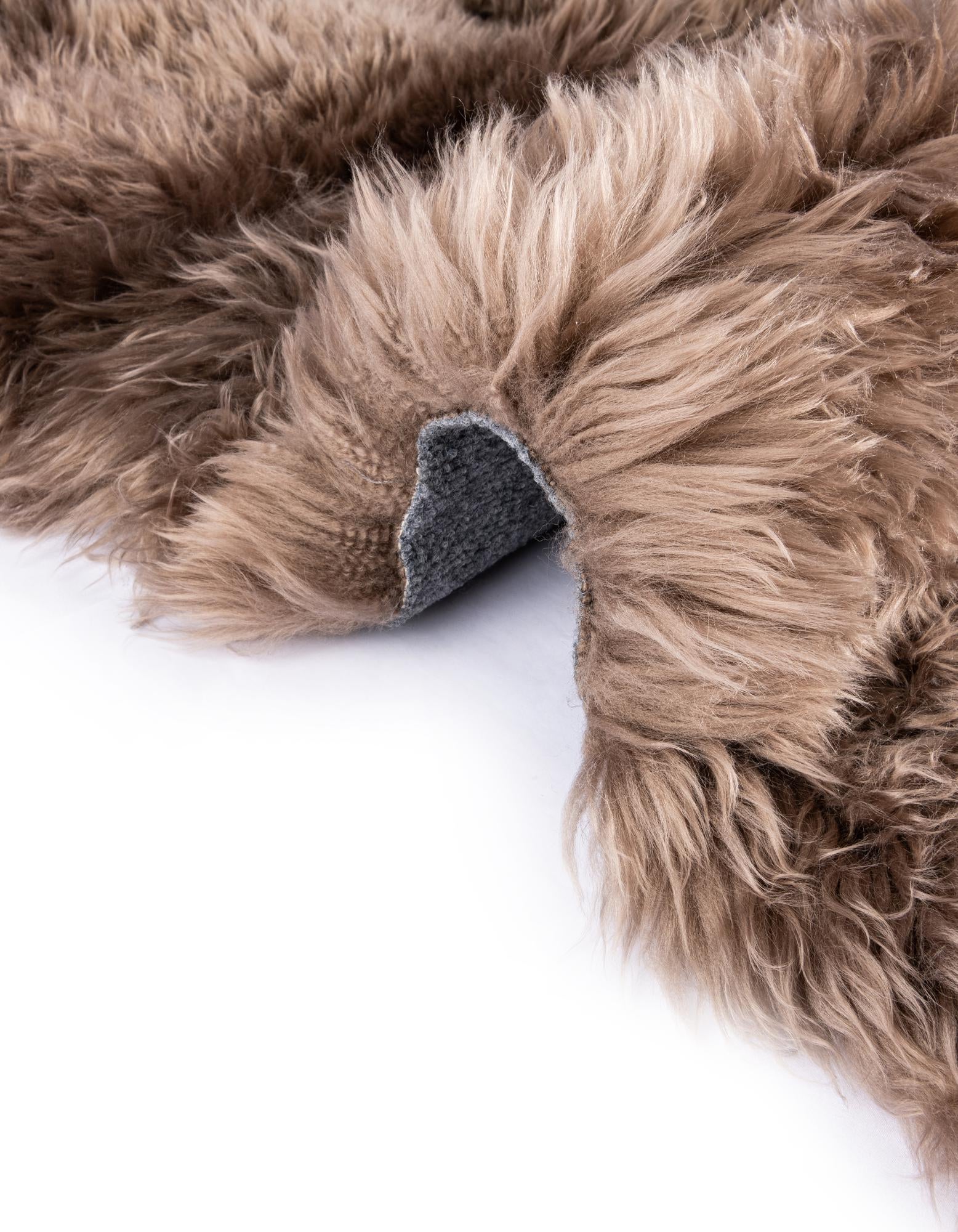 1' 10 x 6' Natural Sheepskin Freeform Rug