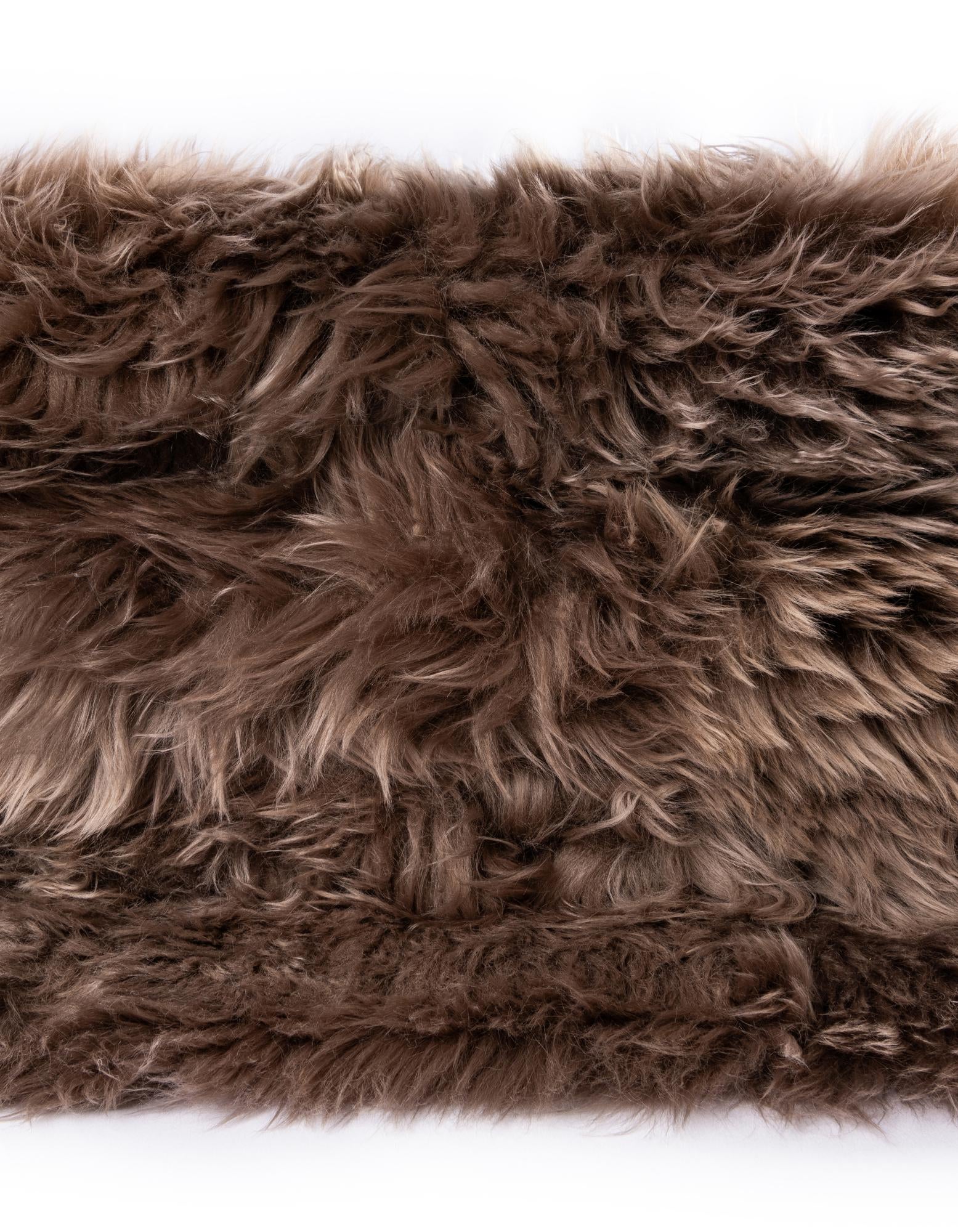 1' 10 x 6' Natural Sheepskin Freeform Rug
