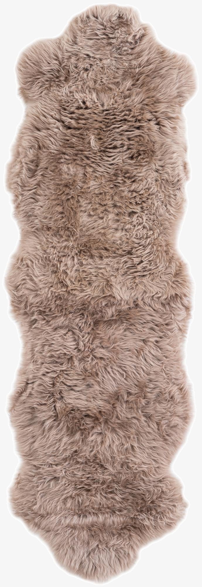 55cm x 183cm Natural Sheepskin Freeform Rug