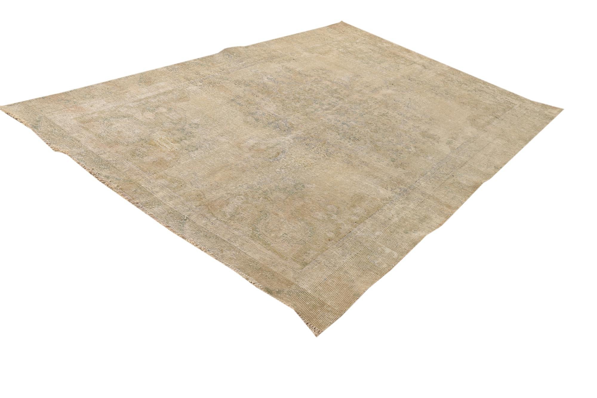 5' 10 x 8' 11 Hand Knotted Ultra Vintage Persian Wool Rug