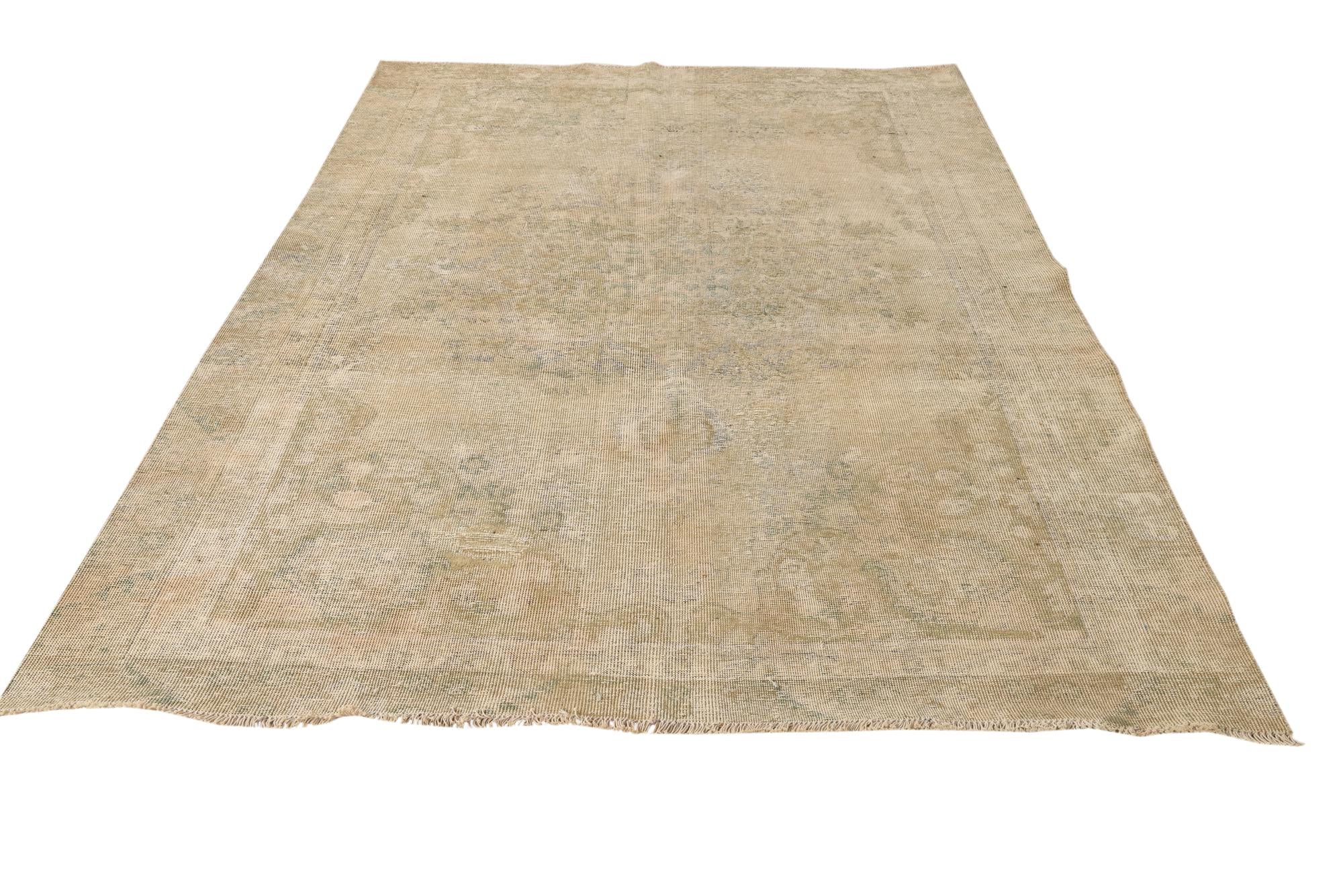 5' 10 x 8' 11 Hand Knotted Ultra Vintage Persian Wool Rug