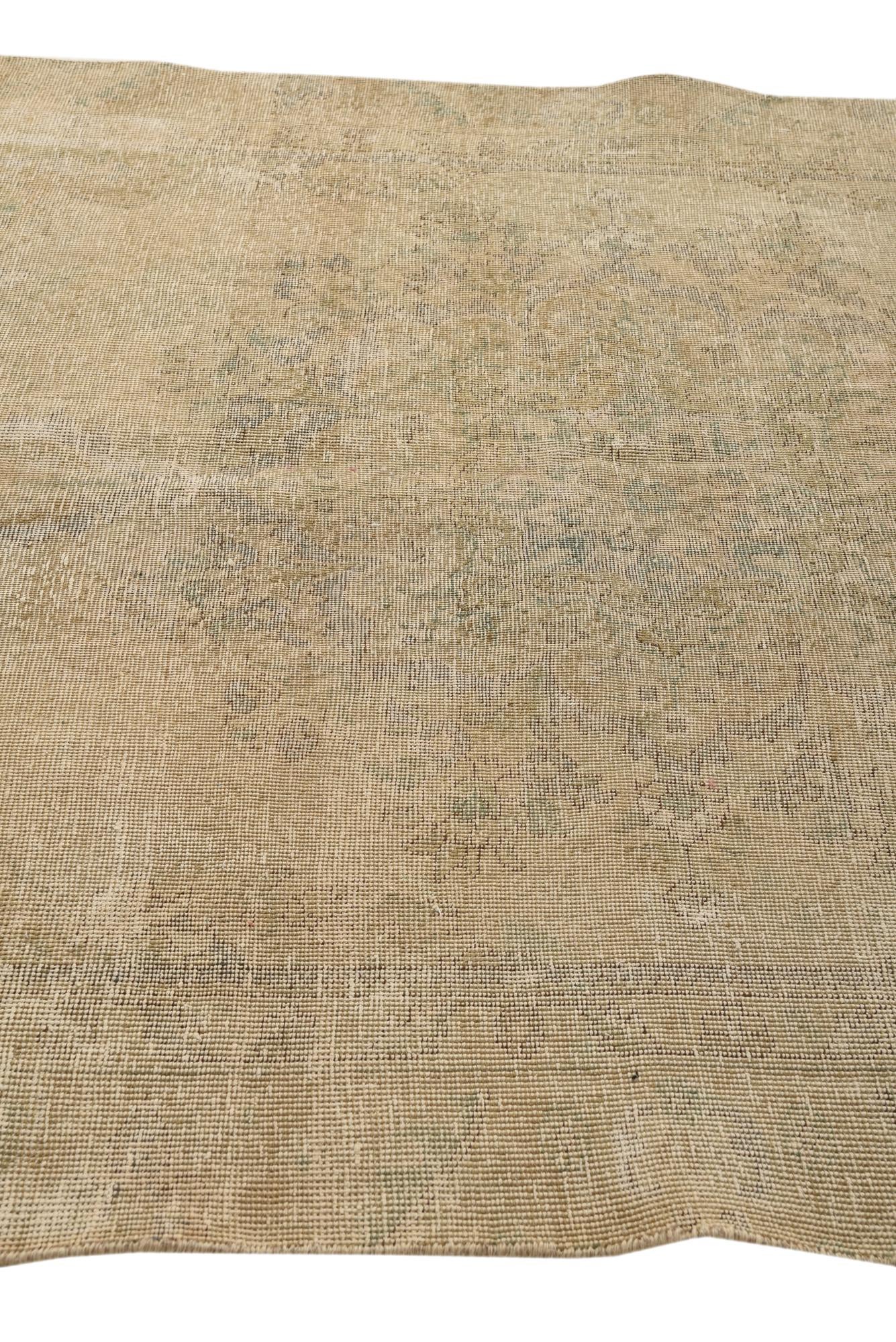 5' 10 x 8' 11 Hand Knotted Ultra Vintage Persian Wool Rug