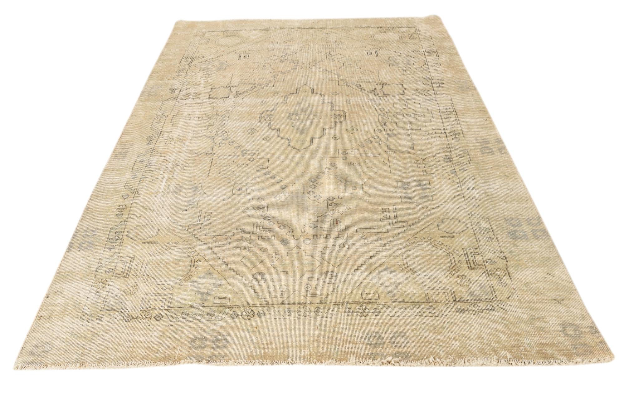 5' 6 x 8' 9 Hand Knotted Ultra Vintage Persian Wool Rug