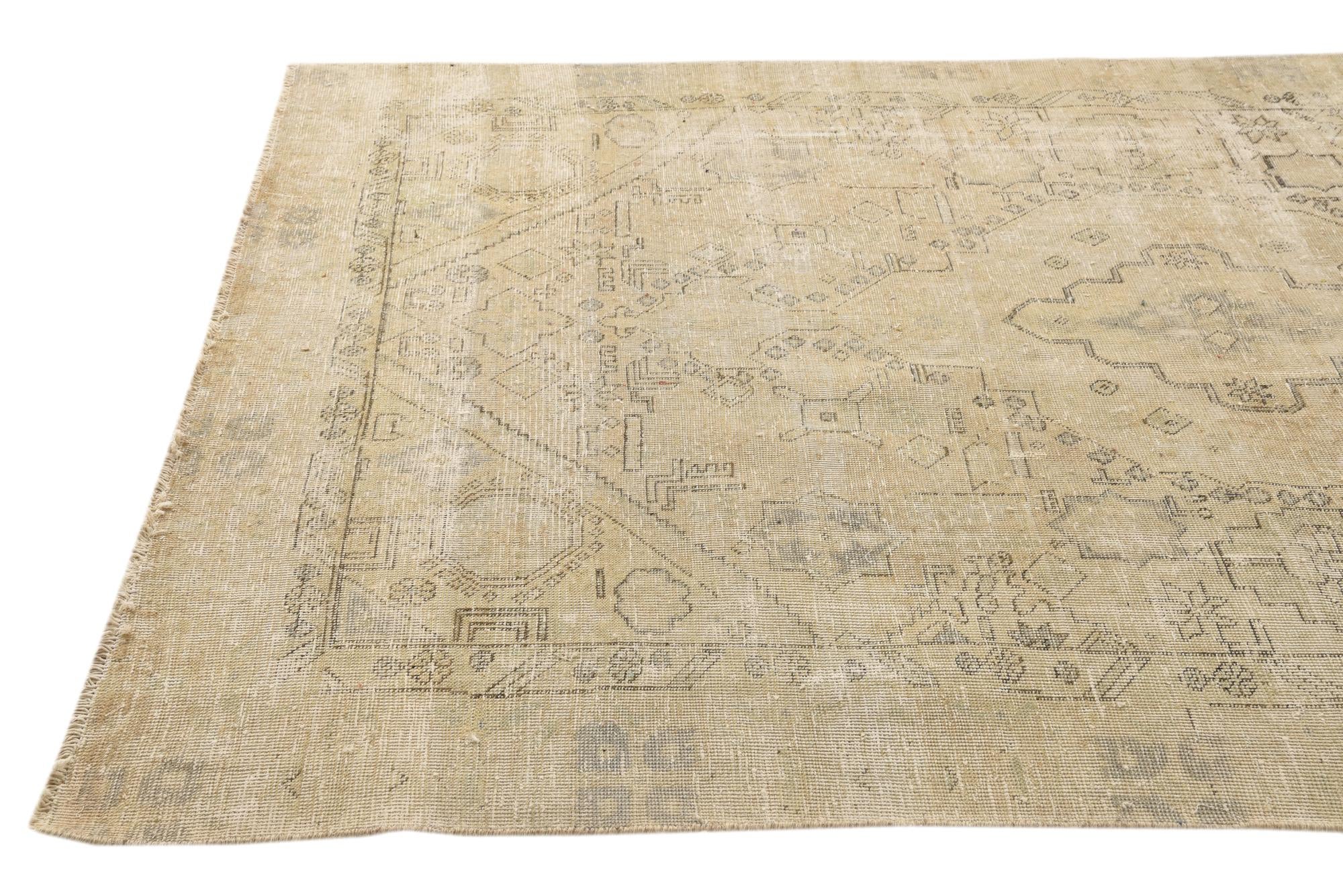 5' 6 x 8' 9 Hand Knotted Ultra Vintage Persian Wool Rug