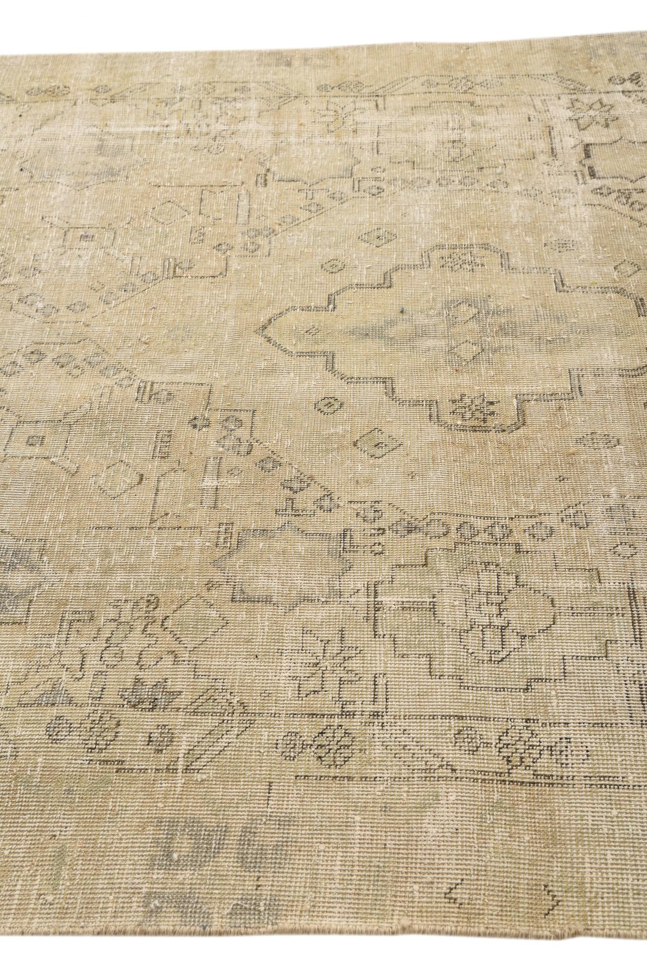 5' 6 x 8' 9 Hand Knotted Ultra Vintage Persian Wool Rug