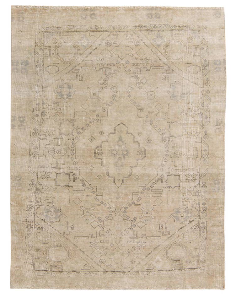 Detail image of 5' 6 x 8' 9 Hand Knotted Ultra Vintage Persian Wool Rug