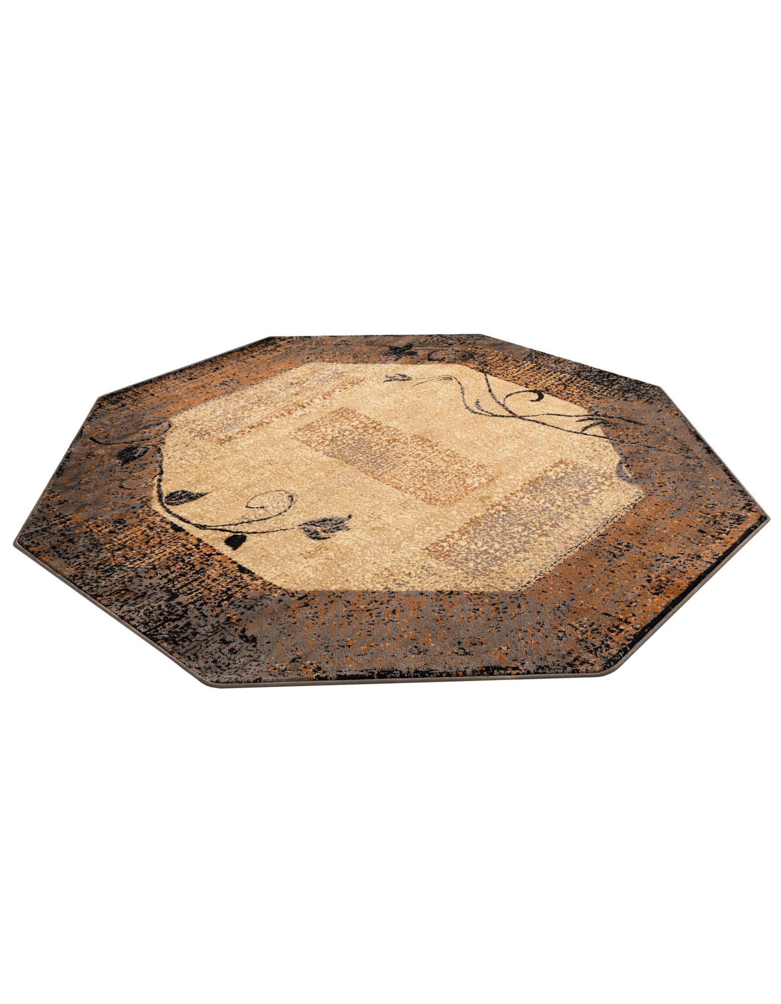7' x 7' Coffee Shop Octagon Rug