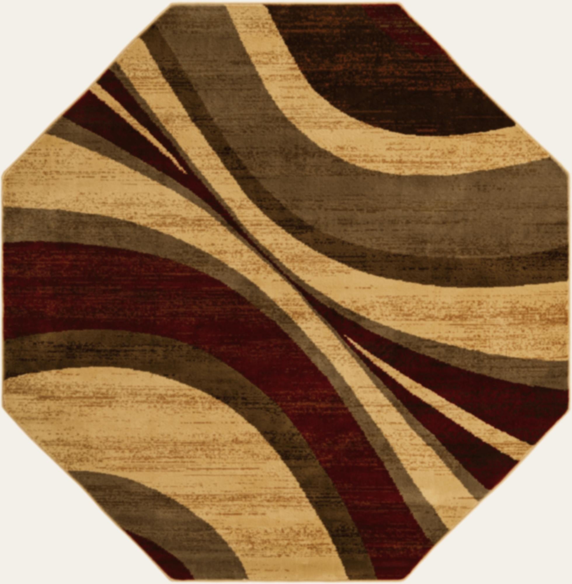 7' x 7' Coffee Shop Octagon Rug