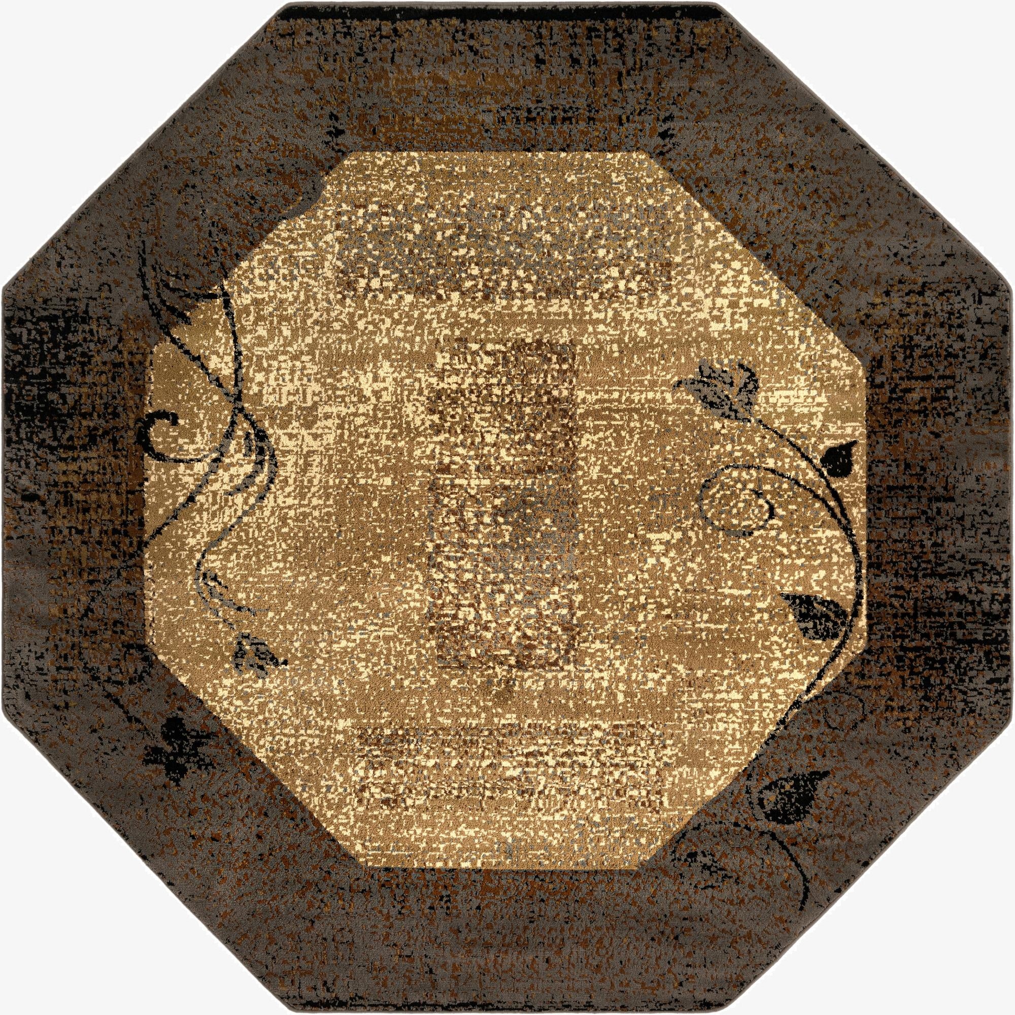 7' x 7' Coffee Shop Octagon Rug