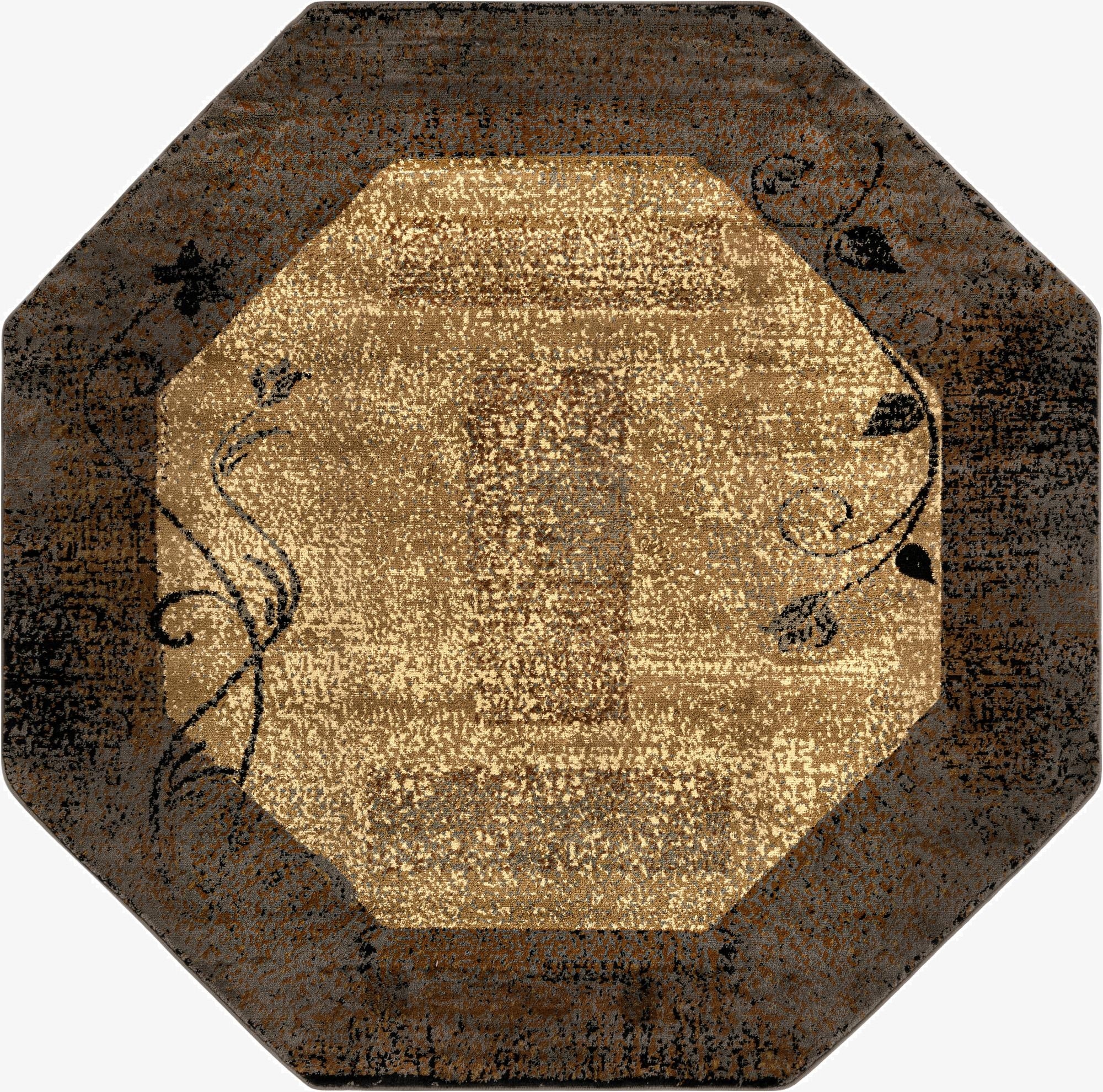 6' x 6' Coffee Shop Octagon Rug