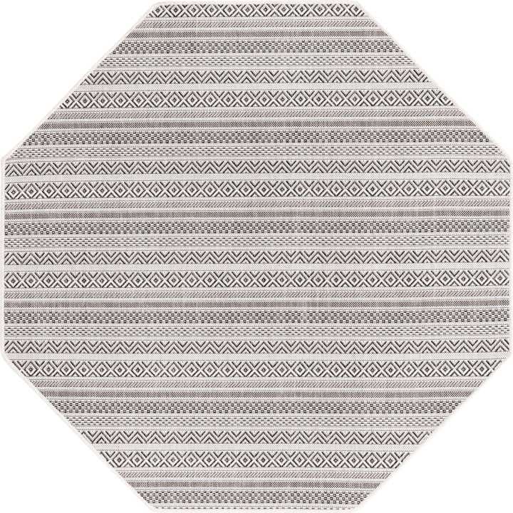 5' 3 x 5' 3 Easy-Clean Striped Indoor / Outdoor Octagon Rug