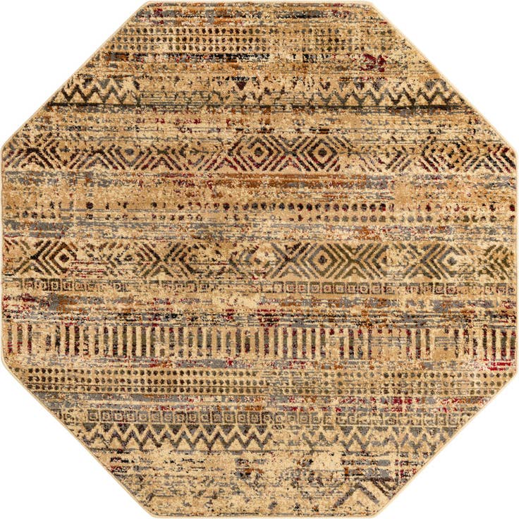 Detail image of 5' 3 x 5' 3 Saturn Octagon Rug