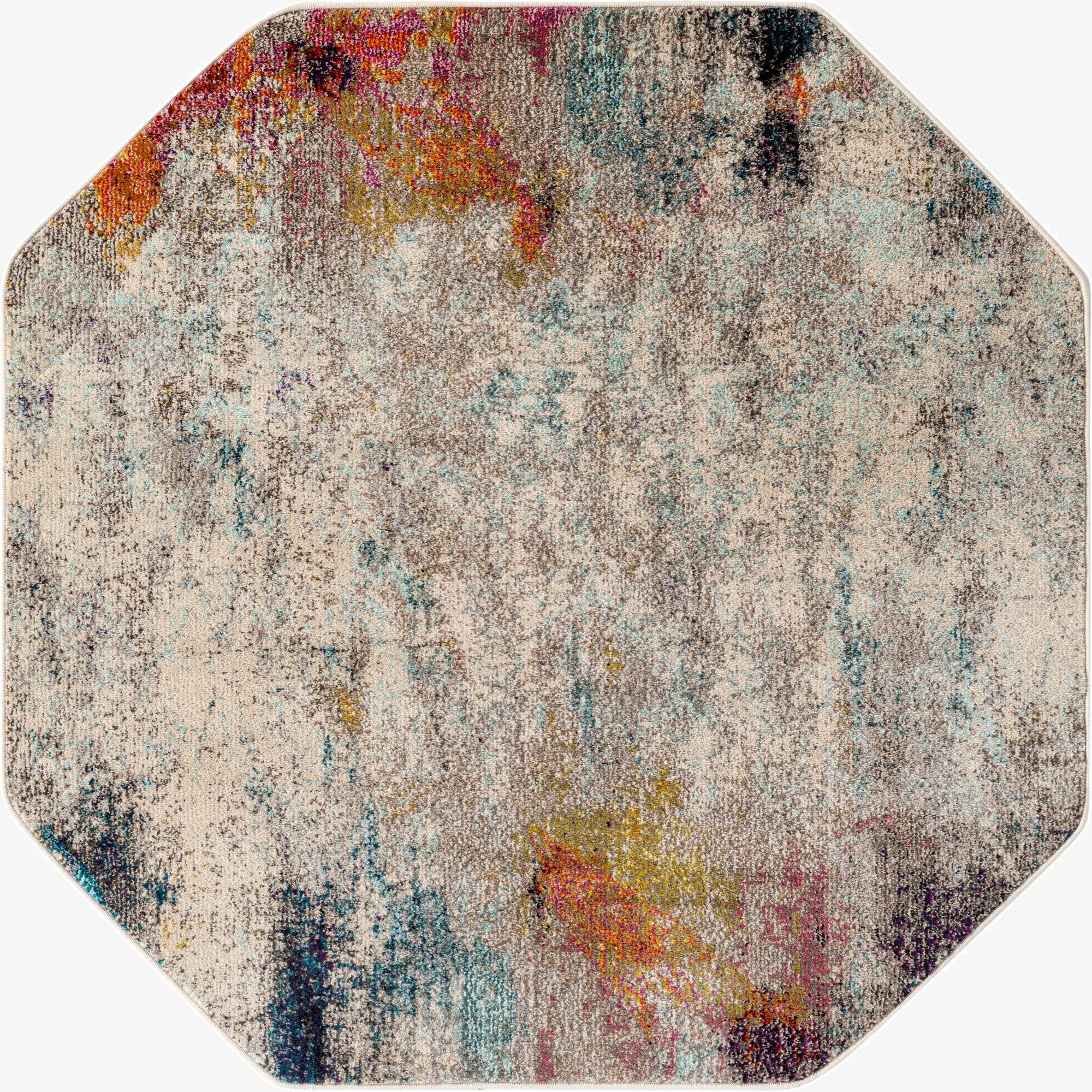 5' x 5'  Washable Spectrum Octagon Rug