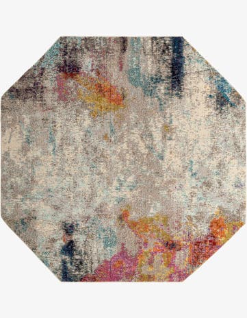 8' x 8' Washable Spectrum Octagon Rug