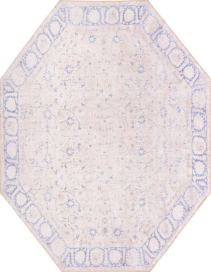 Detail image of 7' 6 x 7' 6 Washable Timeless Octagon Rug