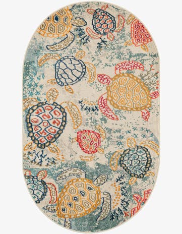 3' 3 x 5' 3 Washable Amalfi Oval Rug