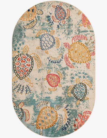 5' x 8' Washable Amalfi Oval Rug
