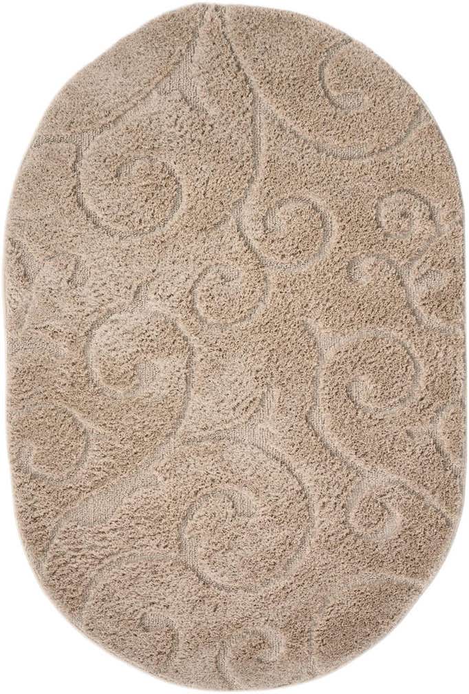 4' x 6' Botanical Shag Oval Rug