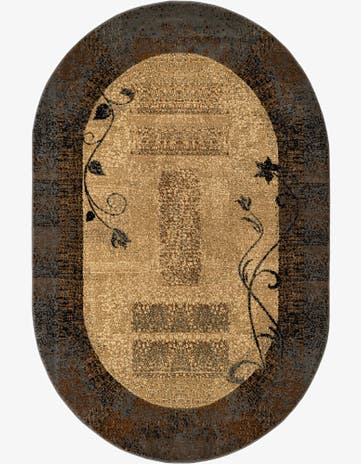 5' 3 x 8' Cafe Oval Rug