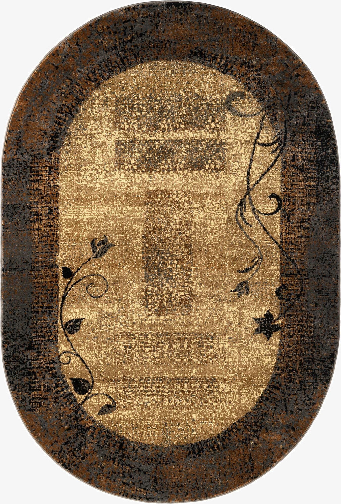 6' 1 x 9' Cafe Oval Rug