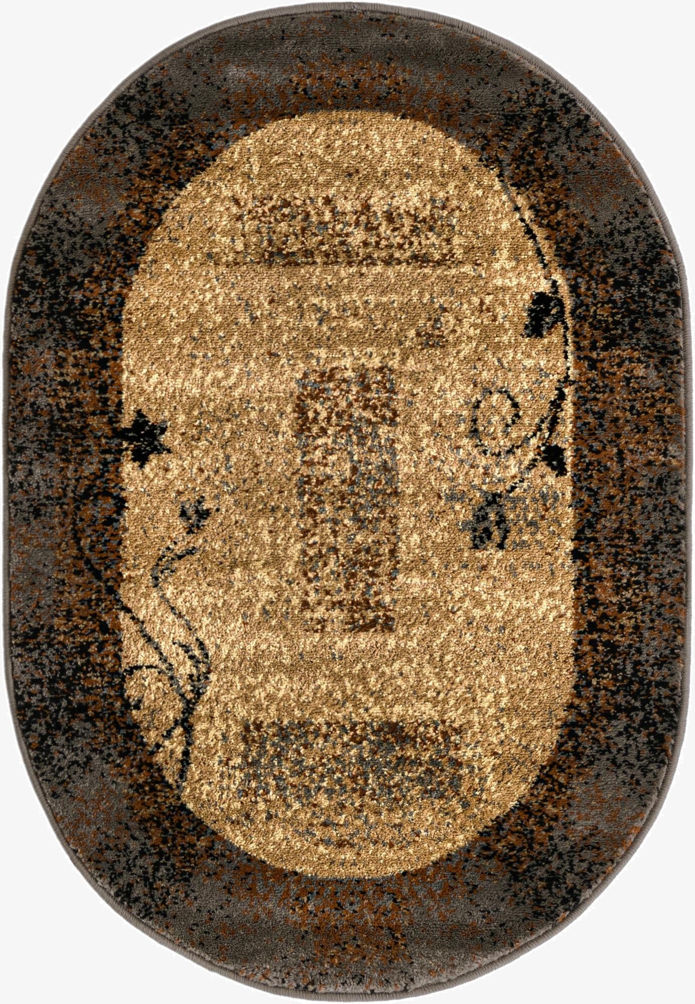 2' x 3' Cafe Oval Rug