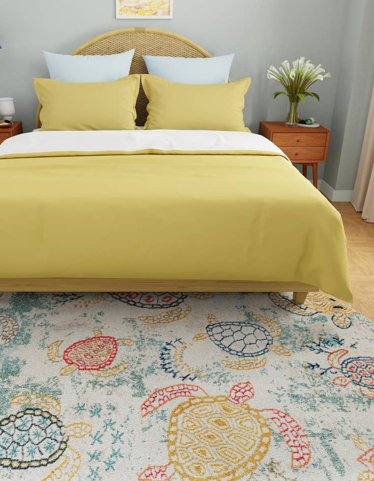 Detail image of 4' 1 x 6' 1  Washable Capri Oval Rug