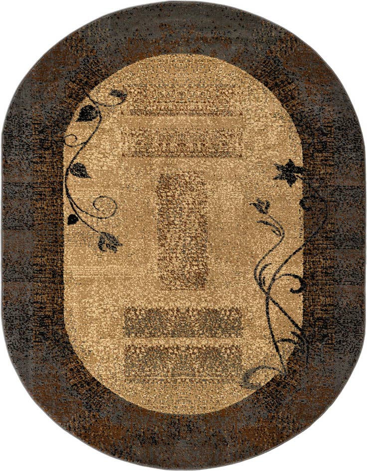 Detail image of 5' 3 x 8' Coffee Shop Oval Rug
