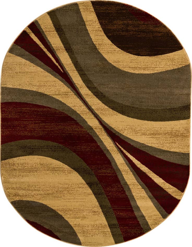 Detail image of 5' 3 x 8' Coffee Shop Oval Rug