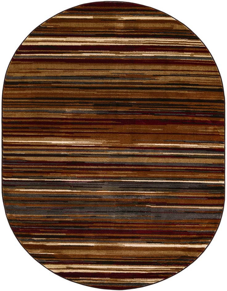 Detail image of 6' 1 x 9' Coffee Shop Oval Rug