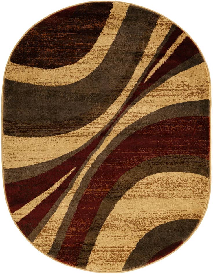 Detail image of 3' 1 x 5' 3 Coffee Shop Oval Rug