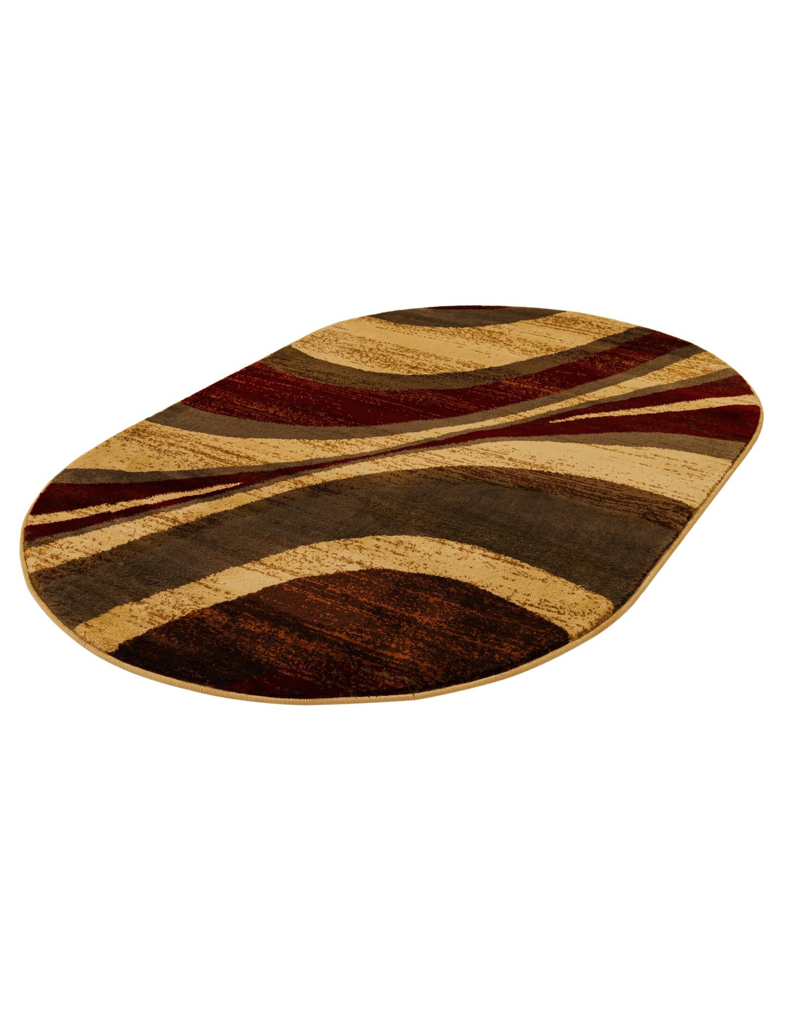3' 1 x 5' 3 Coffee Shop Oval Rug