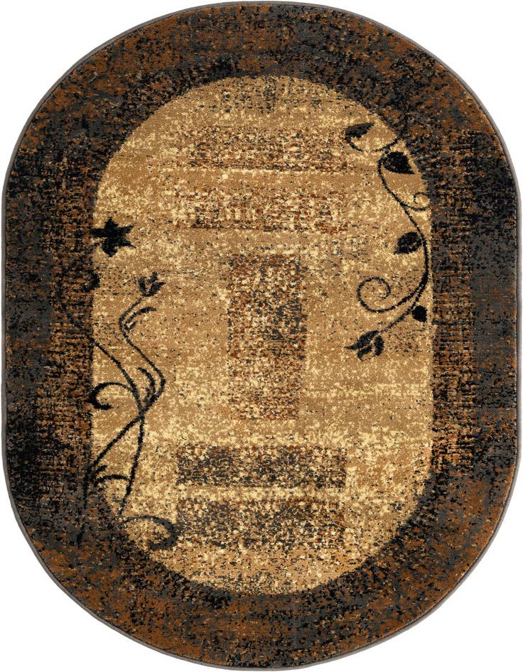 Detail image of 3' 1 x 5' 3 Coffee Shop Oval Rug