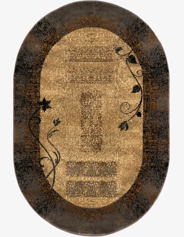 4' x 6' Coffee Shop Oval Rug