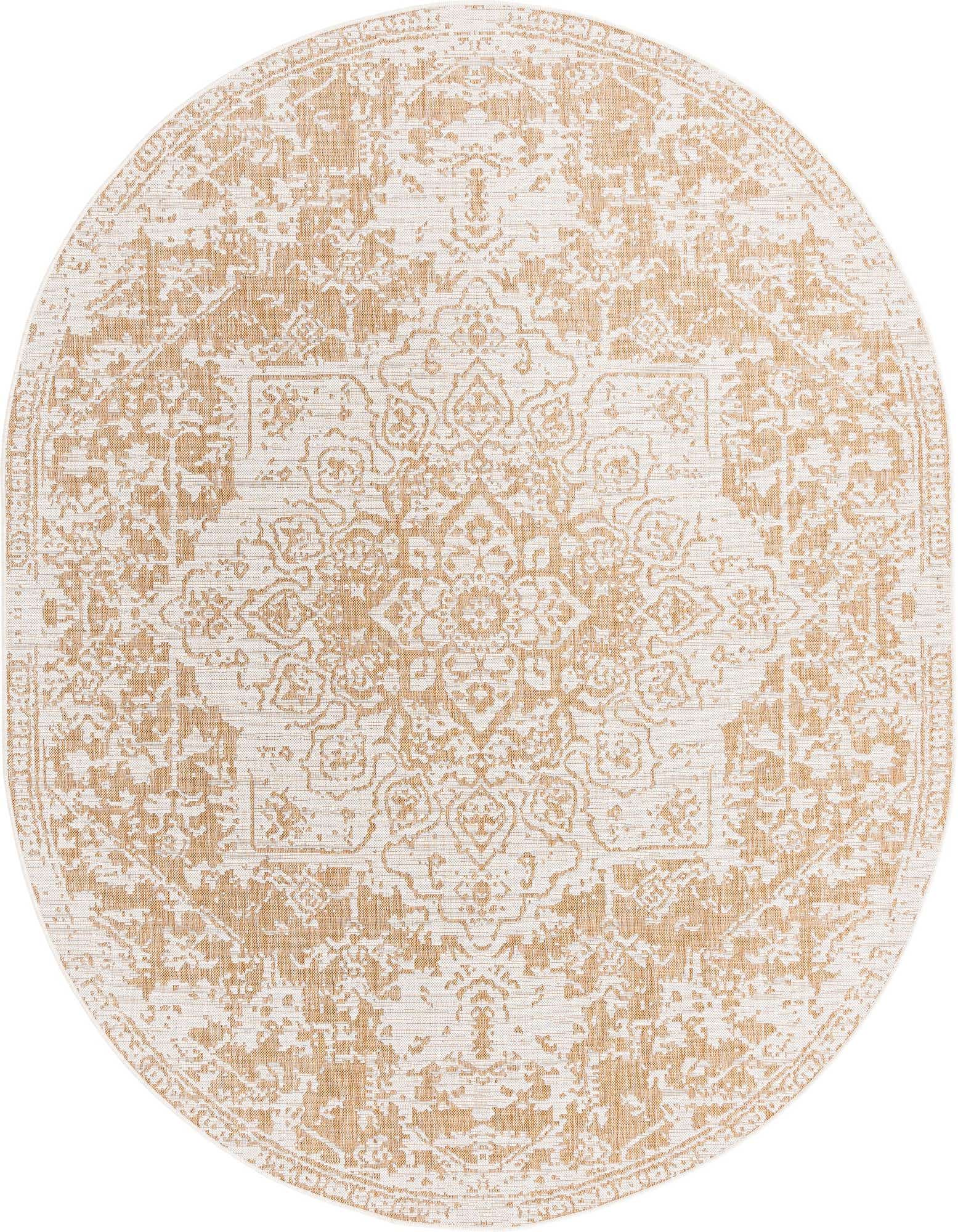 7' 10 x 10' Easy-Clean Jill Zarin Dubai Indoor / Outdoor Oval Rug