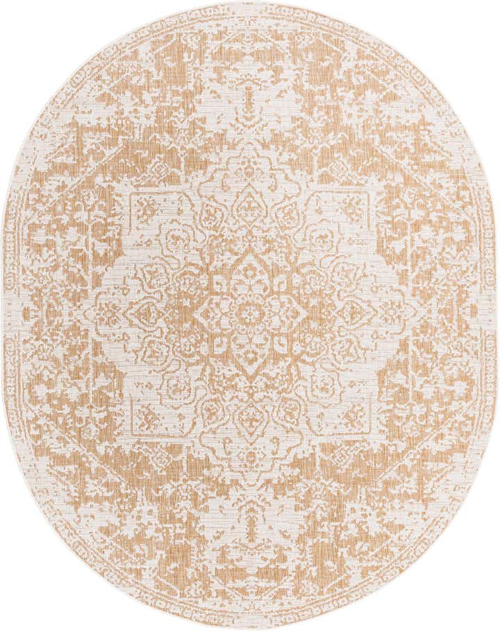 7' 10 x 10' Easy-Clean Jill Zarin Dubai Indoor / Outdoor Oval Rug