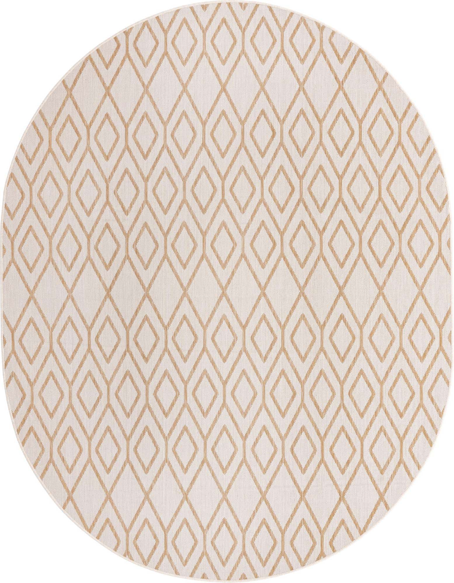7' 10 x 10' Easy-Clean Jill Zarin Turks and Caicos Indoor / Outdoor Oval Rug