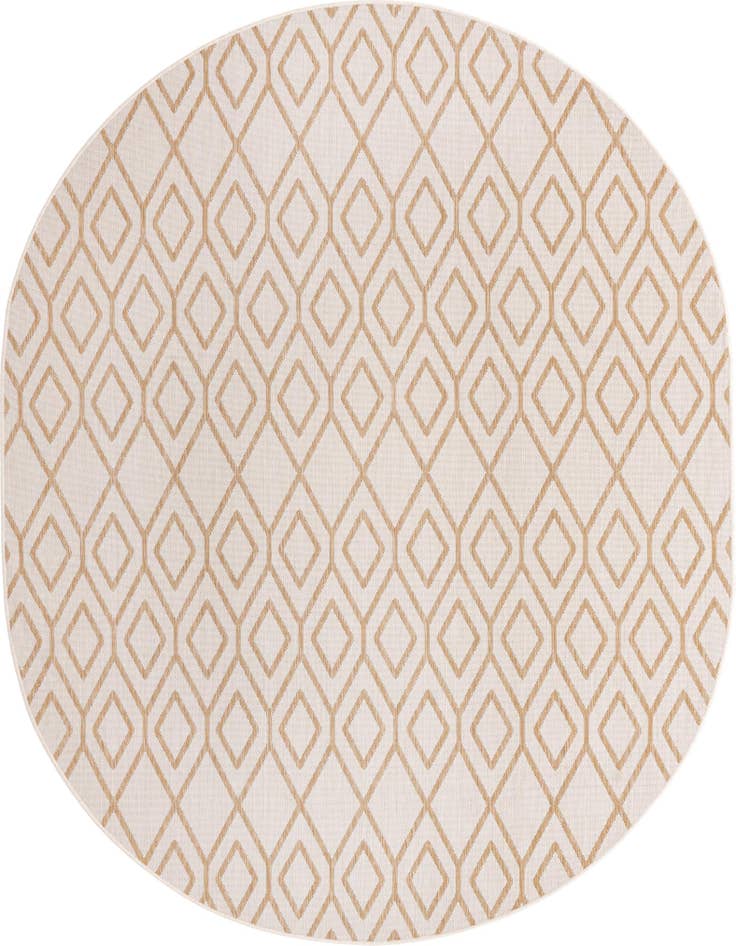 Detail image of 7' 10 x 10' Easy-Clean Jill Zarin Turks and Caicos Indoor / Outdoor Oval Rug