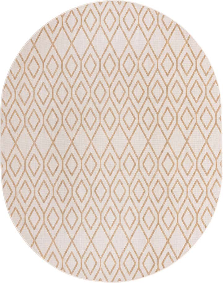 7' 10 x 10' Easy-Clean Jill Zarin Turks and Caicos Indoor / Outdoor Oval Rug