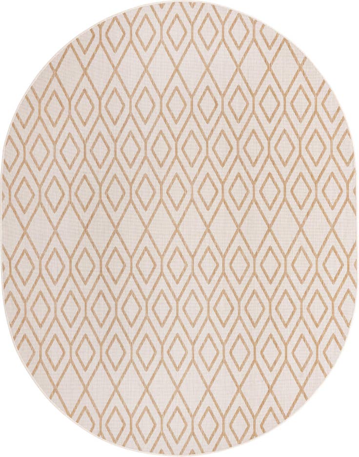Detail image of 7' 10 x 10' Easy-Clean Jill Zarin Turks and Caicos Indoor / Outdoor Oval Rug