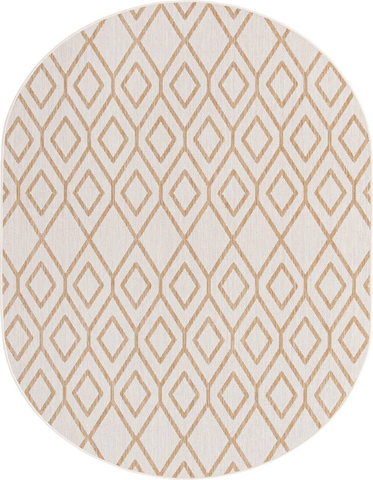 Detail image of 5' 3 x 8' Easy-Clean Jill Zarin Turks and Caicos Indoor / Outdoor Oval Rug