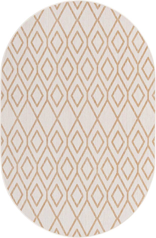 Detail image of 5' 3 x 8' Easy-Clean Jill Zarin Turks and Caicos Indoor / Outdoor Oval Rug