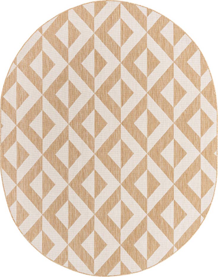 Detail image of 7' 10 x 10' Easy-Clean Jill Zarin Napa Indoor / Outdoor Oval Rug