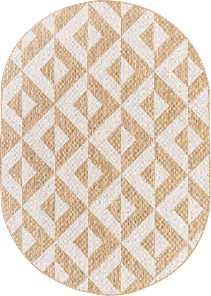 5' 3 x 8' Easy-Clean Jill Zarin Napa Indoor / Outdoor Oval Rug