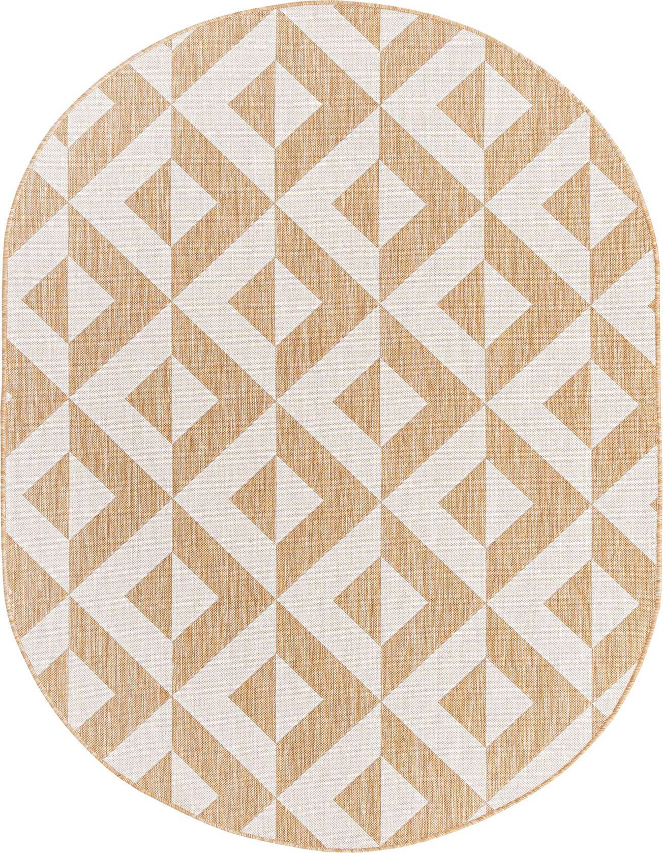 5' 3 x 8' Easy-Clean Jill Zarin Napa Indoor / Outdoor Oval Rug