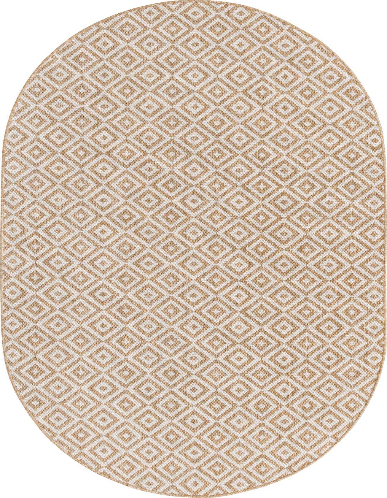 5' 3 x 8' Easy-Clean Jill Zarin Costa Rica Indoor / Outdoor Oval Rug