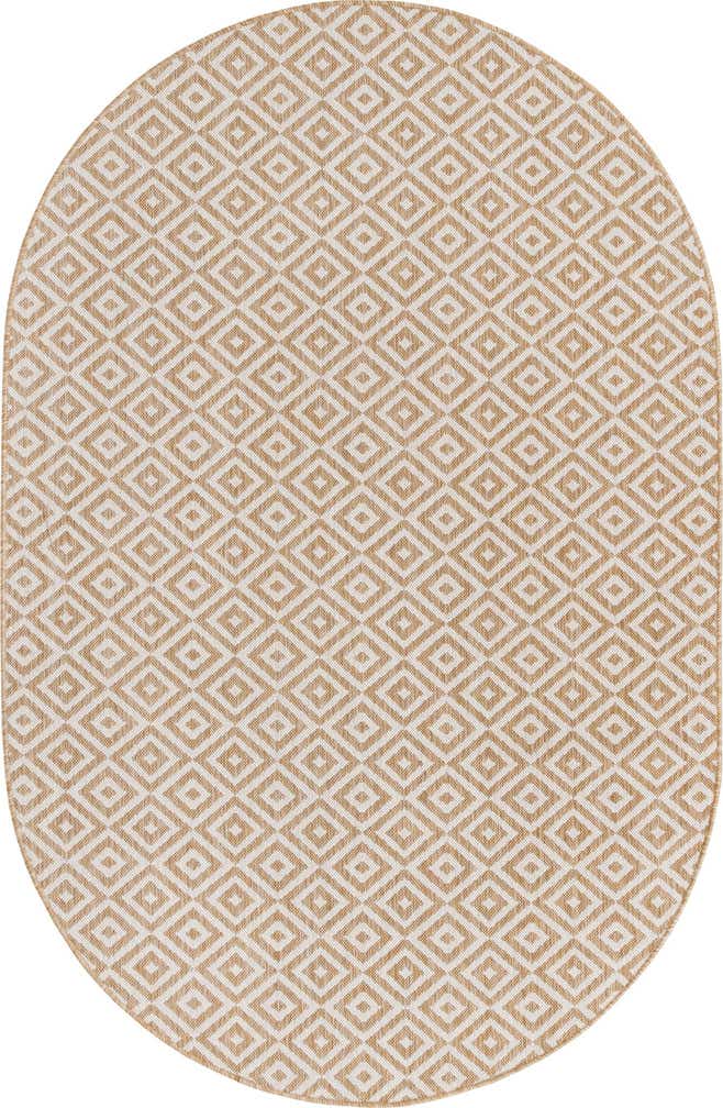 5' 3 x 8' Easy-Clean Jill Zarin Costa Rica Indoor / Outdoor Oval Rug
